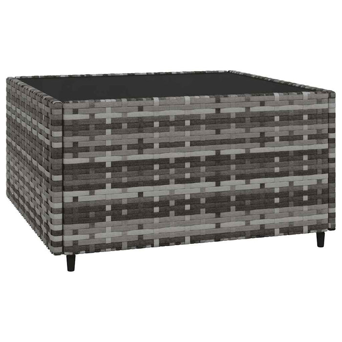 Set mobilier de grădină cu perne, 3 piese, gri, poliratan WALTI