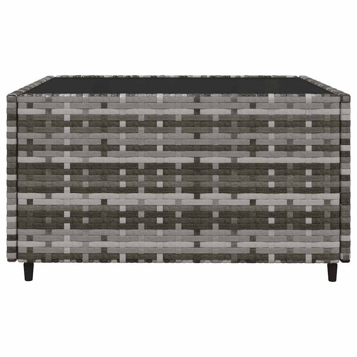Set mobilier de grădină cu perne, 3 piese, gri, poliratan WALTI