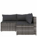 Set mobilier de grădină cu perne, 3 piese, gri, poliratan - WALTI WALTI