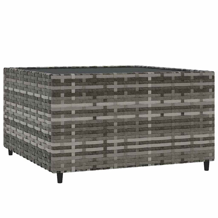 Set mobilier de grădină cu perne, 4 piese, gri, poliratan WALTI