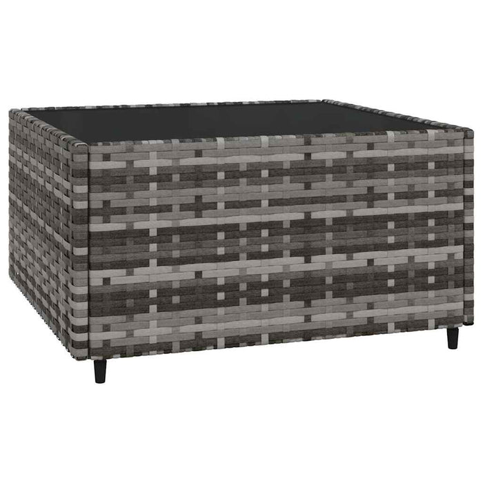 Set mobilier de grădină cu perne, 3 piese, gri, poliratan - WALTI WALTI