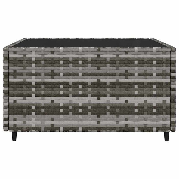 Set mobilier de grădină cu perne, 3 piese, gri, poliratan - WALTI WALTI