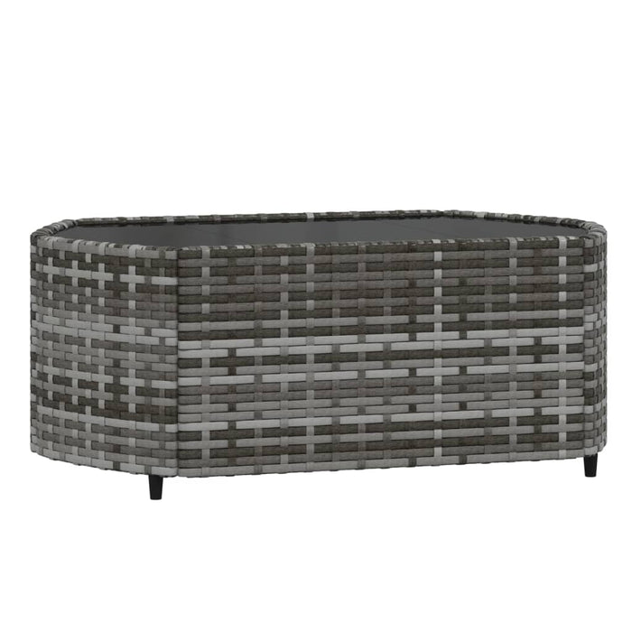 Set mobilier de grădină cu perne, 4 piese, gri, poliratan - WALTI WALTI