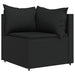 Set mobilier de grădină cu perne, 3 piese, negru, poliratan - WALTI WALTI