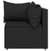 Set mobilier de grădină cu perne, 3 piese, negru, poliratan - WALTI WALTI
