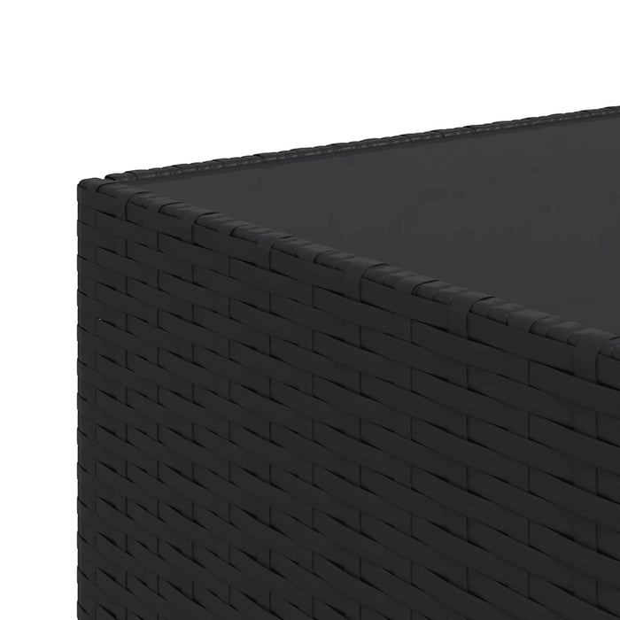 Set mobilier de grădină cu perne, 3 piese, negru, poliratan - WALTI WALTI