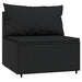 Set mobilier de grădină cu perne, 3 piese, negru, poliratan - WALTI WALTI