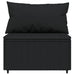 Set mobilier de grădină cu perne, 3 piese, negru, poliratan - WALTI WALTI