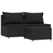 Set mobilier de grădină cu perne, 3 piese, negru, poliratan - WALTI WALTI
