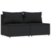 Set mobilier de grădină cu perne, 3 piese, negru, poliratan - WALTI WALTI