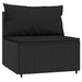 Set mobilier de grădină cu perne, 3 piese, negru, poliratan - WALTI WALTI