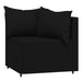 Set mobilier de grădină cu perne, 3 piese, negru, poliratan - WALTI WALTI