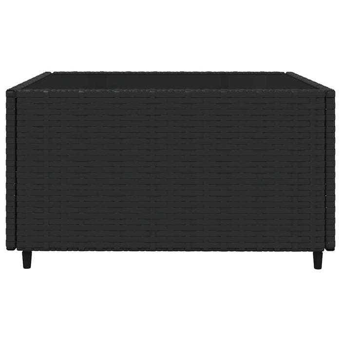 Set mobilier de grădină cu perne, 3 piese, negru, poliratan - WALTI WALTI