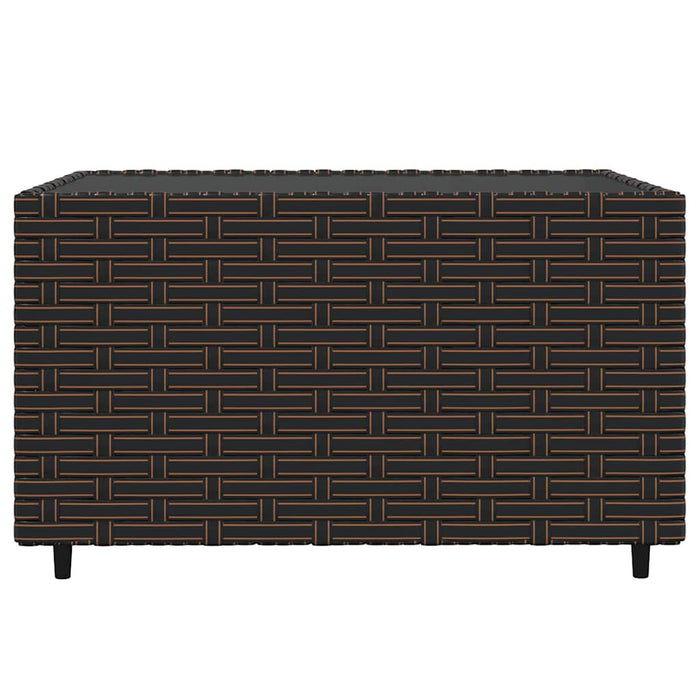 Set mobilier de grădină cu perne, 3 piese, maro, poliratan - WALTI WALTI
