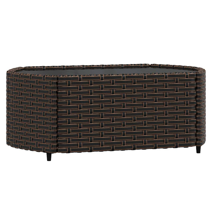 Set mobilier de grădină cu perne, 3 piese, maro, poliratan - WALTI WALTI