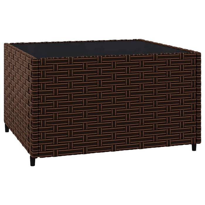 Set mobilier de grădină cu perne, 3 piese, maro, poliratan WALTI