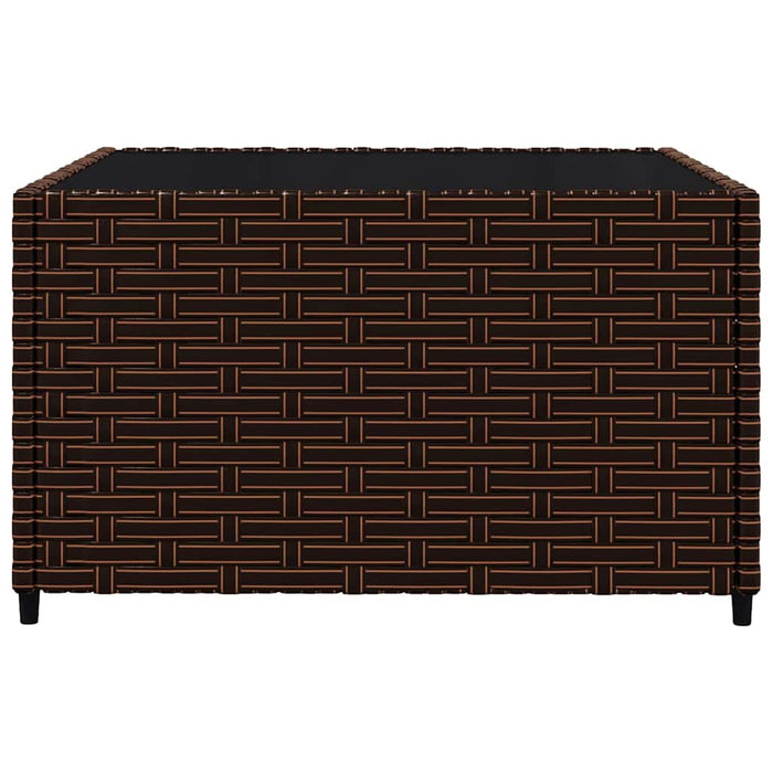 Set mobilier de grădină cu perne, 3 piese, maro, poliratan WALTI