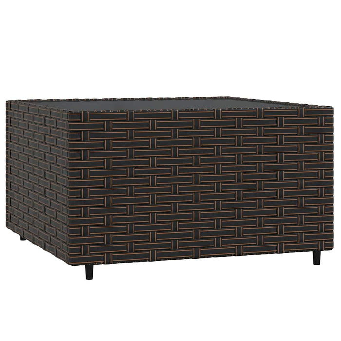 Set mobilier de grădină cu perne, 4 piese, maro, poliratan WALTI