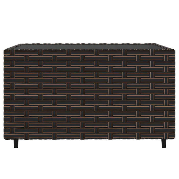 Set mobilier de grădină cu perne, 3 piese, maro, poliratan - WALTI WALTI
