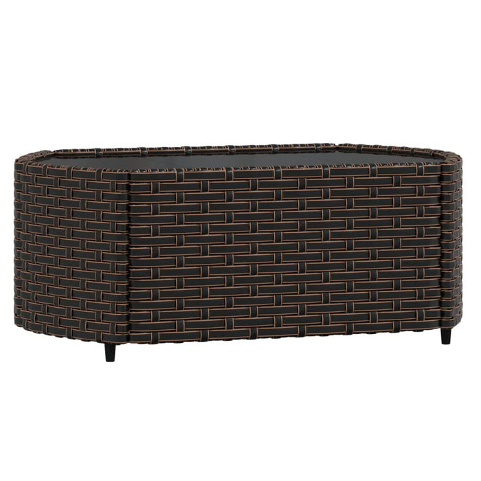 Set mobilier de grădină cu perne, 4 piese, maro, poliratan WALTI