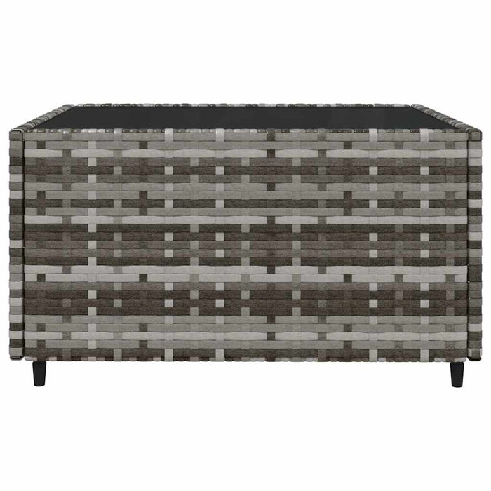 Set mobilier de grădină cu perne, 3 piese, gri, poliratan - WALTI WALTI