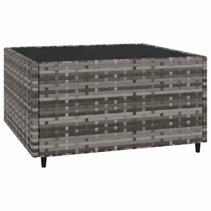 Set mobilier de grădină cu perne, 4 piese, gri, poliratan - WALTI WALTI