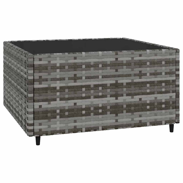 Set mobilier de grădină cu perne, 4 piese, gri, poliratan - WALTI WALTI