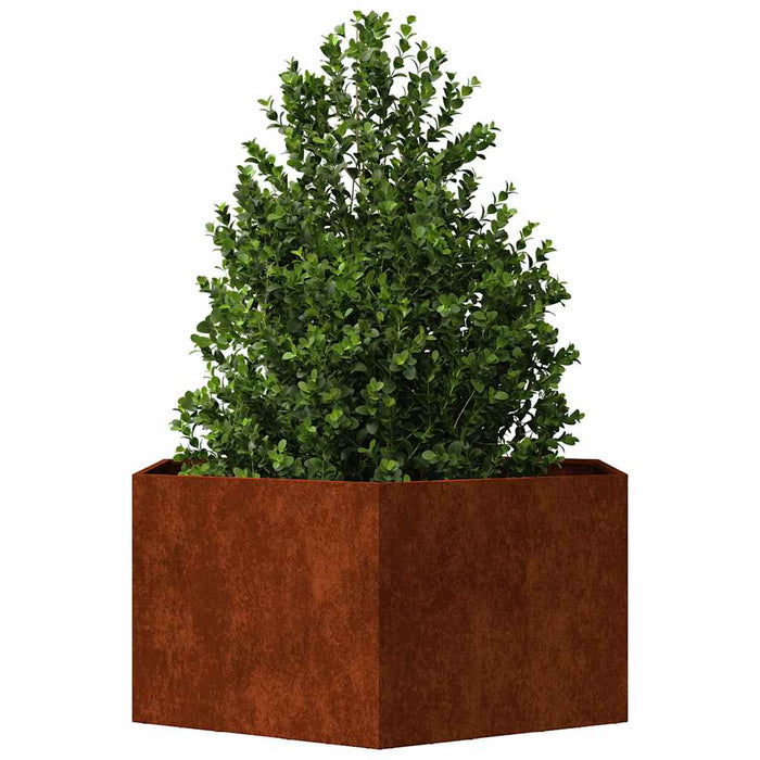 Jardinieră, ruginiu, 90x90x45 cm, oțel corten - WALTI WALTI