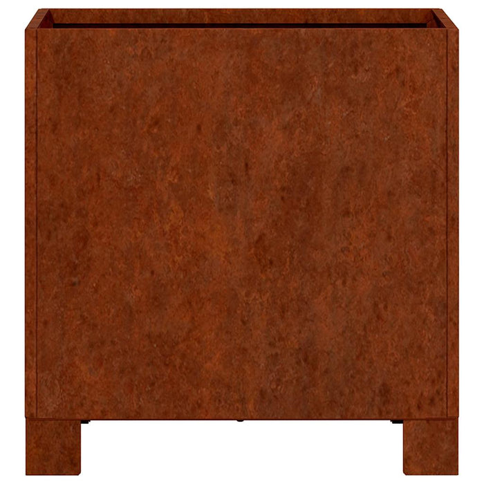 Jardinieră cu picioare, ruginiu, 30x30x30 cm, oțel corten WALTI