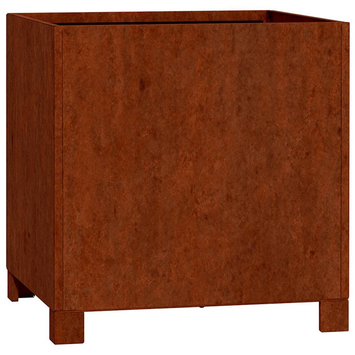 Jardiniere cu picioare 2 buc. ruginiu 40x40x40 cm oțel corten WALTI