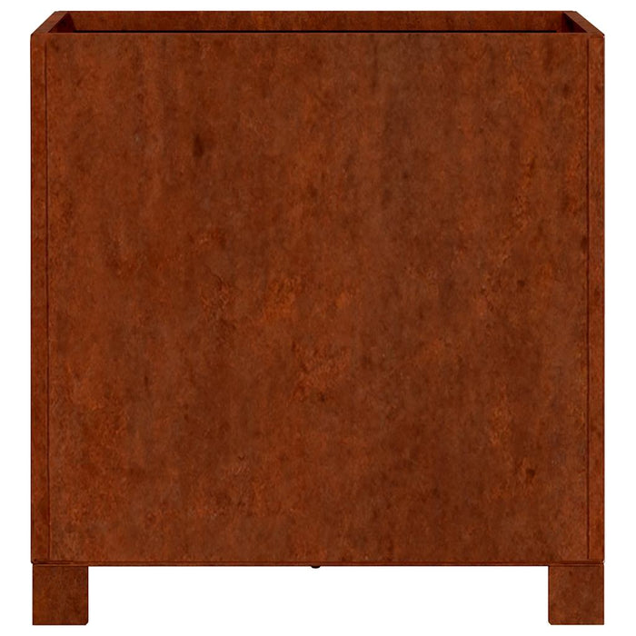 Jardiniere cu picioare 2 buc. ruginiu 40x40x40 cm oțel corten WALTI