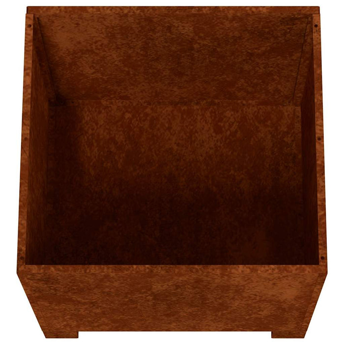 Jardiniere cu picioare 2 buc. ruginiu 40x40x40 cm oțel corten WALTI