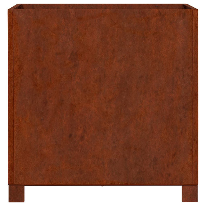 Jardinieră cu picioare, ruginiu, 50x50x50 cm, oțel corten WALTI