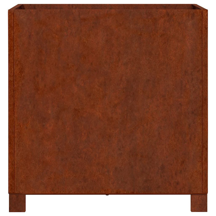 Jardinieră cu picioare, ruginiu, 50x50x50 cm, oțel corten WALTI