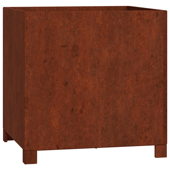 Jardiniere cu picioare 2 buc. ruginiu 50x50x50 cm oțel corten WALTI