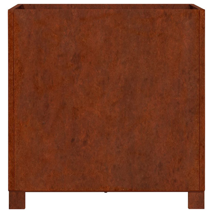 Jardiniere cu picioare 2 buc. ruginiu 50x50x50 cm oțel corten WALTI