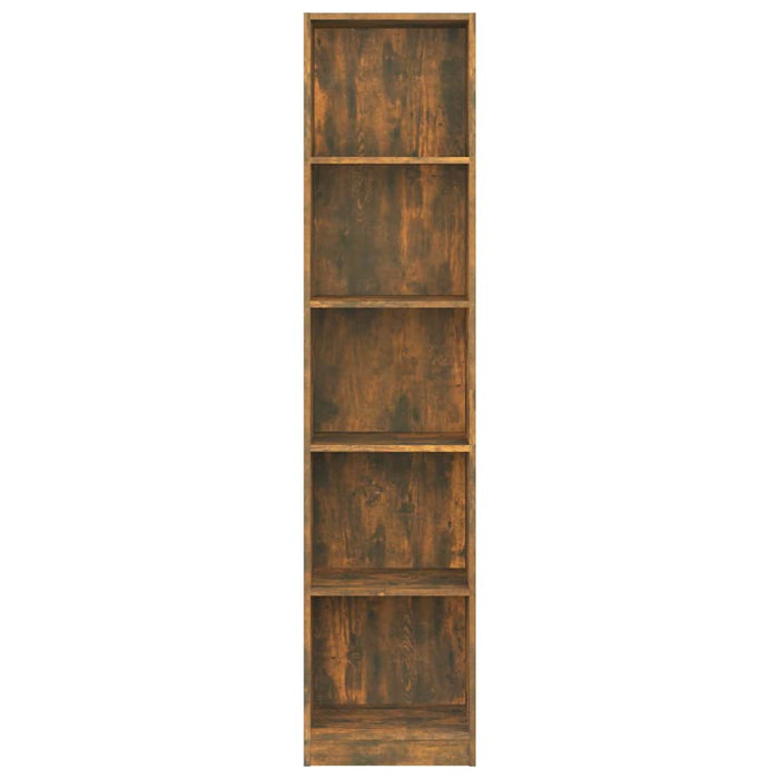 Bibliotecă 5 niveluri stejar fumuriu 40x24x175 cm lemn compozit WALTI