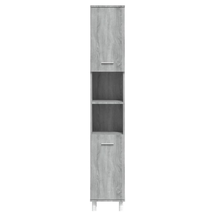 Dulap de baie, gri sonoma, 30x30x179 cm, lemn prelucrat - WALTI WALTI