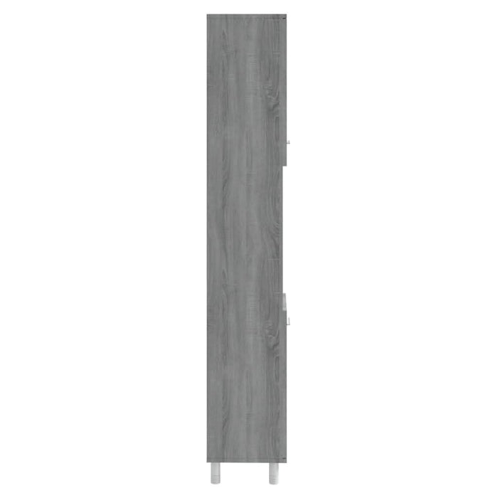 Dulap de baie, gri sonoma, 30x30x179 cm, lemn prelucrat - WALTI WALTI