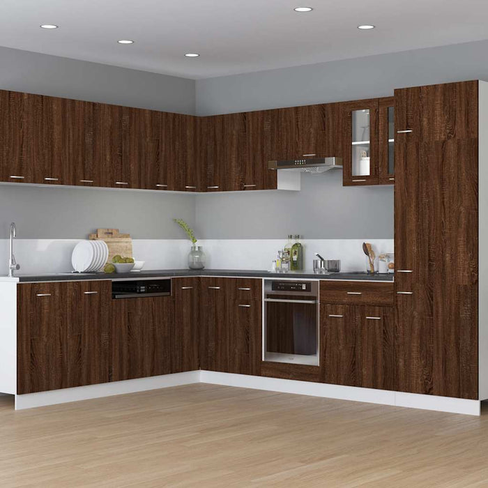 Dulap pentru cuptor "Riga", stejar maro, 60x46x81,5 cm, WALTI