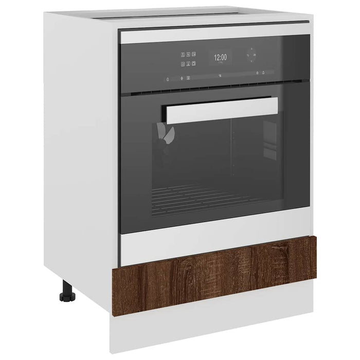 Dulap pentru cuptor "Riga", stejar maro, 60x46x81,5 cm, WALTI