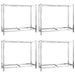 Rafturi anvelope 2 niveluri 4 buc. argintiu 110x40x110 cm oțel - WALTI WALTI