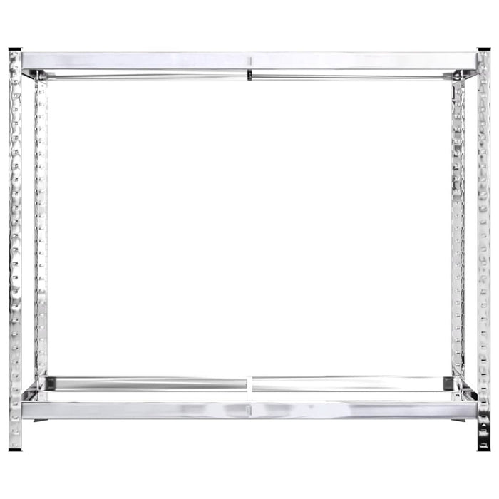 Rafturi anvelope 2 niveluri 4 buc. argintiu 110x40x110 cm oțel - WALTI WALTI