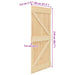 Ușă NARVIK natural 80 x 210 cm Lemn de Pin Solid - WALTI WALTI