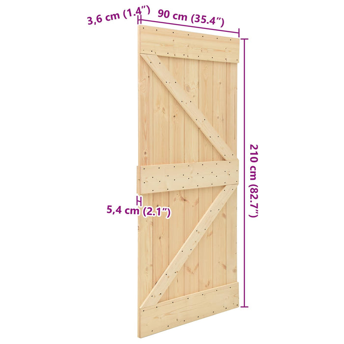 Ușă NARVIK natural 90 x 210 cm Lemn de Pin Solid - WALTI WALTI