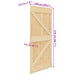 Ușă NARVIK natural 100 x 210 cm Lemn de Pin Solid - WALTI WALTI