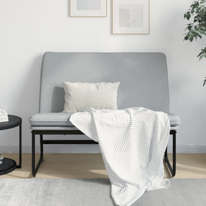 Bancă, gri deschis, 100x75x76 cm, materil textil - WALTI WALTI
