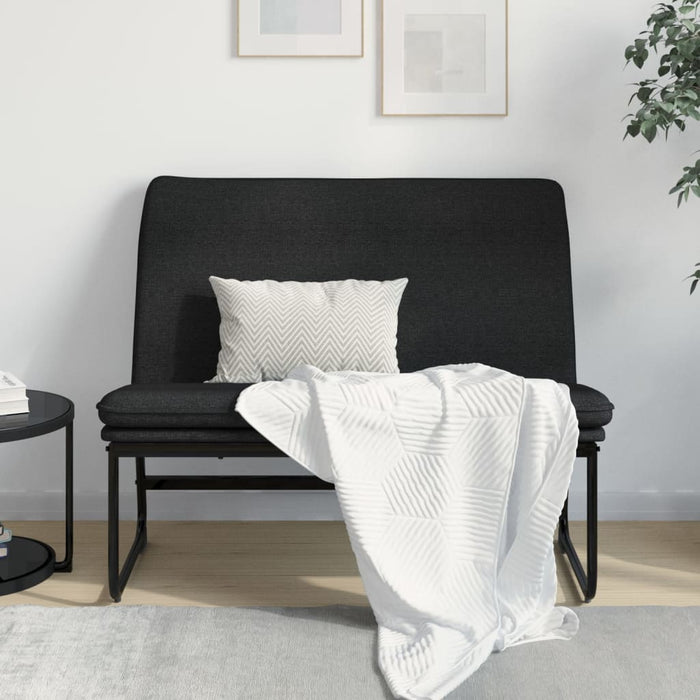 Bancă, negru, 100x75x76 cm, material textil - WALTI WALTI