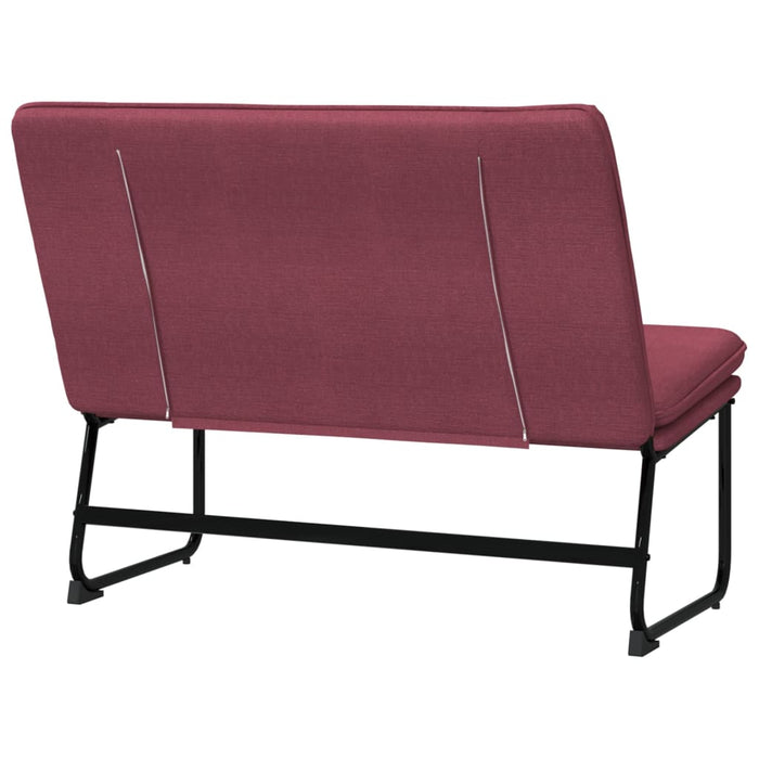 Bancă, roșu vin, 100x75x76 cm, material textil WALTI