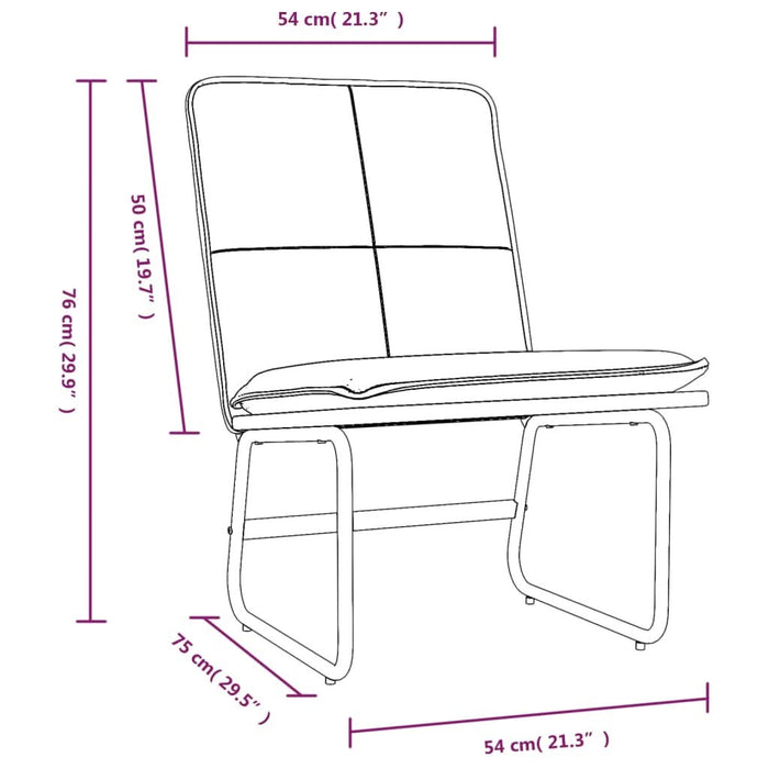 Scaun de relaxare, negru, 54x75x76 cm, piele artificială - WALTI WALTI